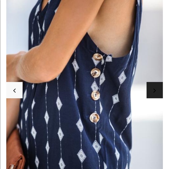 Diamond Print Jumpsuit - Picture 5 of 5